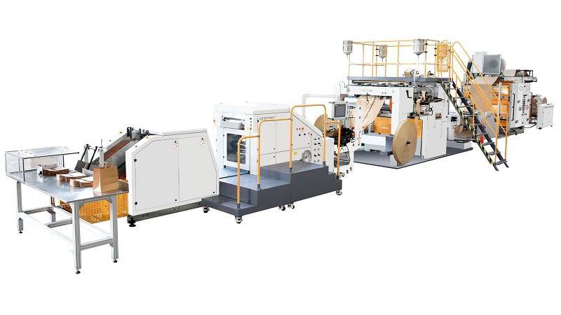 Fully Automatic Roll Fed Flat Handle Paper Bag Machine